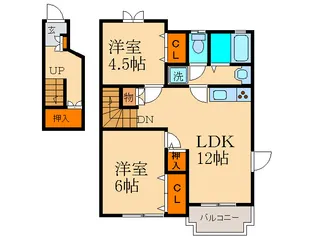ブライトスクエア【2階】の間取り