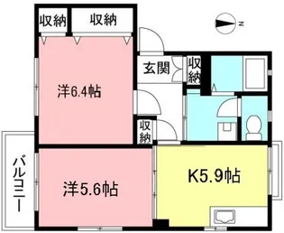 ローズガーデンK【1階】の間取り