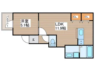 Calm Park Residence【3階】の間取り