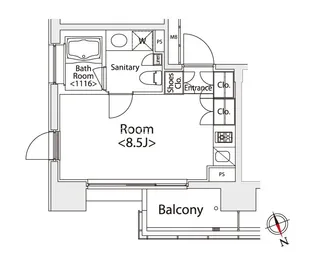 カスタリア戸越【5階】の間取り