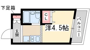 アールキューブ新大阪【5階】の間取り