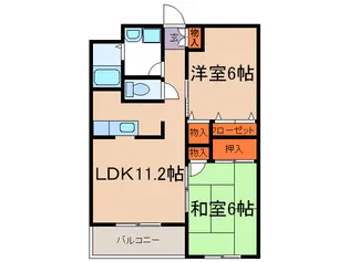 グリ-ンヴィラIII【1階】の間取り