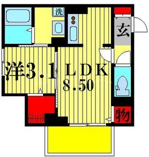 エクセル海神II【3階】の間取り