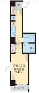 Luxe Yotsuya【7階】の間取り