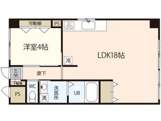 アップルビル【4階】の間取り
