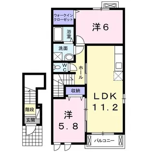 ルクソールいずみ【2階】の間取り