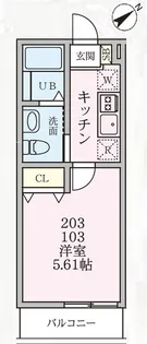 クレセント杉田【1階】の間取り