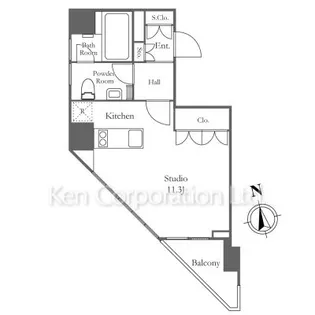 コートヒルズ広尾南【9階】の間取り