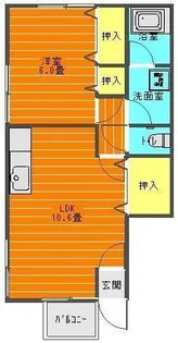 アンビエンテ中沢【1階】の間取り