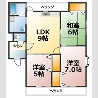 ビレッジ亀沢C棟【1階】の間取り