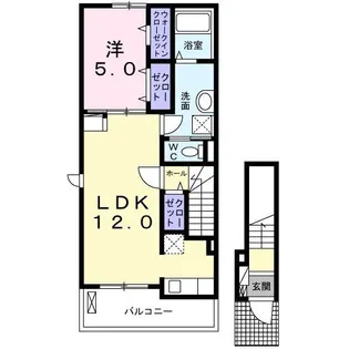 リバーサイド伊佐津【2階】の間取り