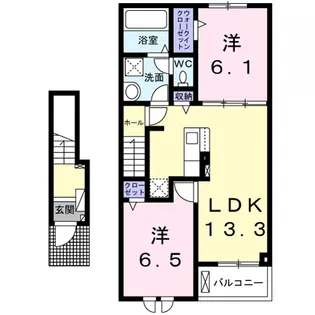 ビルネII【2階】の間取り