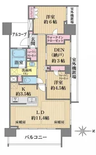 プラウド堀江公園【12階】の間取り