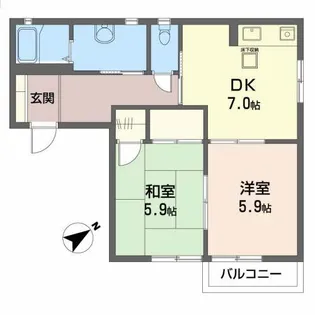 ルミエール大宮I【1階】の間取り