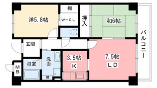 ソアール門戸荘【2階】の間取り