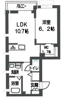 エスターテ東海岸【3階】の間取り