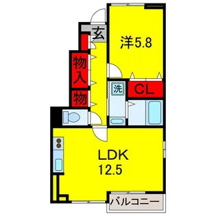 アンジュレーブI【1階】の間取り