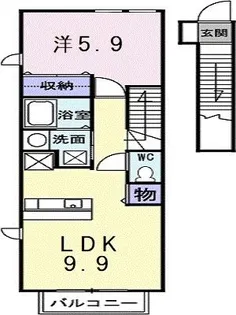 ヴィラ・プリムローズ【2階】の間取り