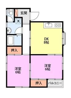 ライフインサカイ 2号館【1階】の間取り