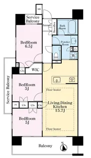 クリオ聖蹟桜ヶ丘 サクラテラス【3階】の間取り