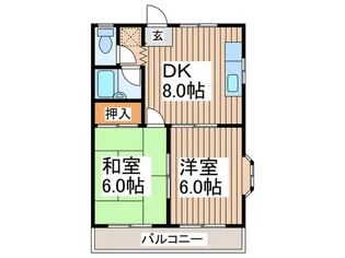 コーポジュン【2階】の間取り