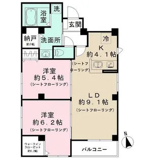 シェルクレール 松庵(シェルクレールショウアン)【3階】の間取り