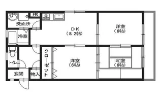 ハイネ細澤【2階】の間取り