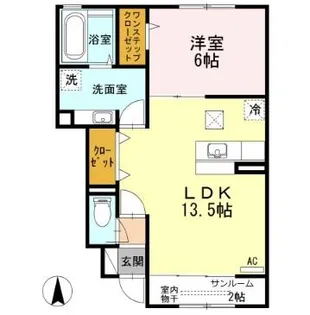 ボナールII【1階】の間取り