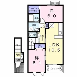 プリムヴェール【2階】の間取り