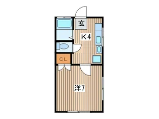 サンライズA【1階】の間取り