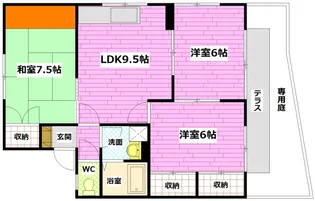 フィアホイザーツヴァイト【1階】の間取り