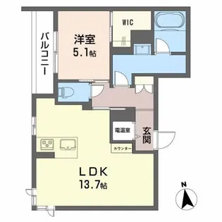 シャーメゾン米沢中央【1階】の間取り