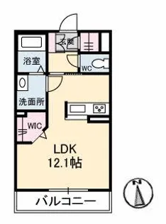 シャーメゾン グリーン A棟【2階】の間取り