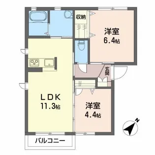 シャーメゾンナナセ【2階】の間取り