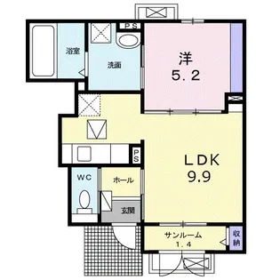 エテルノスターII A【1階】の間取り