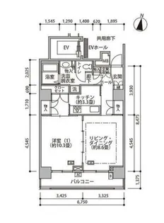 東雲キャナルコートCODAN18号棟【11階】の間取り