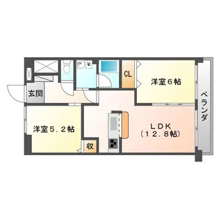 ヴィラエスポワールB棟【1階】の間取り