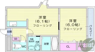 プレステージ1【1階】の間取り