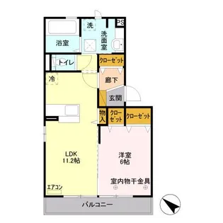 レグラス稲里 F【1階】の間取り
