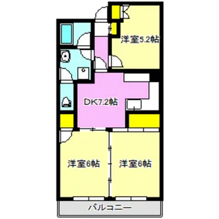 シーザーレジデンス高崎406【4階】の間取り