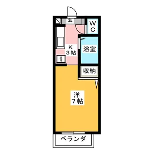 コーポアサヒ【1階】の間取り