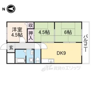 リヴェール三室【1階】の間取り