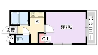 ロータリーマンション萱島西【1階】の間取り