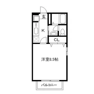 フォンティーヌ・シャンテ【1階】の間取り