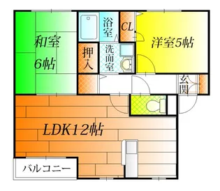 ヴィラパークB棟【2階】の間取り