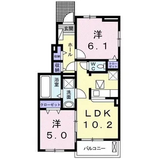 ブレイブA・B・C【1階】の間取り