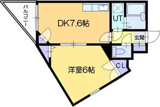 メニーズコート麻生中央【8階】の間取り