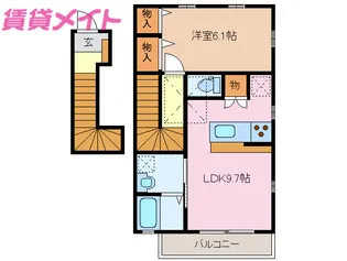 サーラ・マンジェ A棟【2階】の間取り