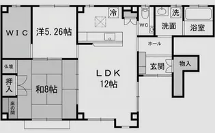 グローリアK【1階】の間取り