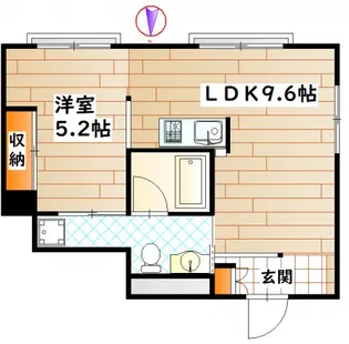 シティハウス・イソ【3階】の間取り